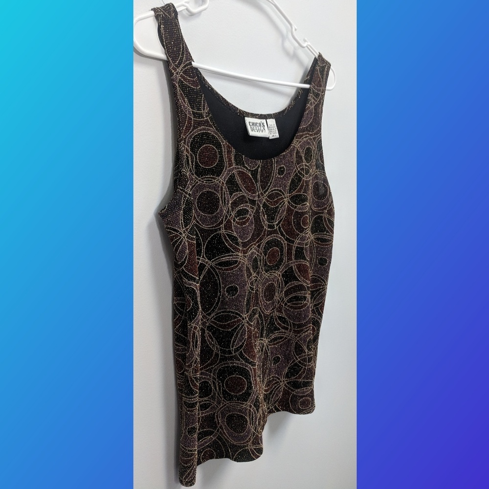Chico's Sleeveless Metalic Top - Picture 3 of 5